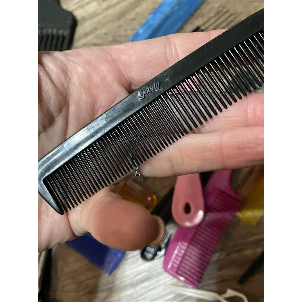 Hair Comb Lot of Goody Ace Unbreakable Retro Vintage 80s  Pick Comb Clips Read